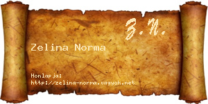 Zelina Norma névjegykártya
